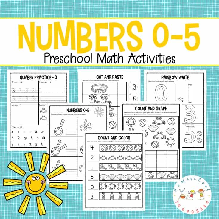 Preschool Number Worksheets 0-5