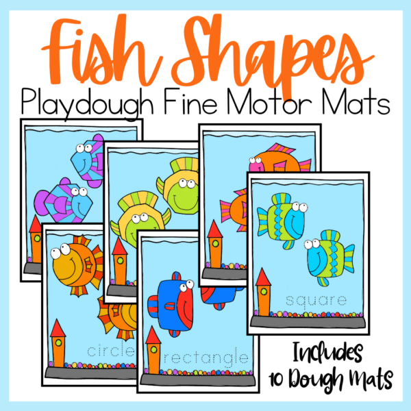 Fish Shapes Playdough Mats