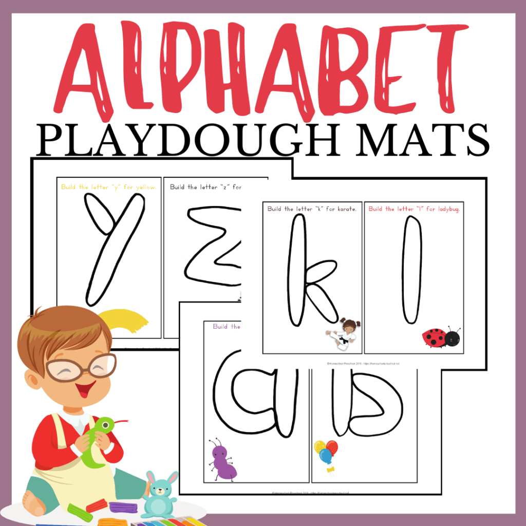 Play Dough Alphabet Mats Busy Bag