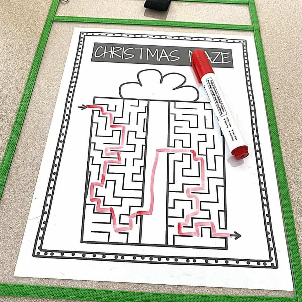 Christmas Mazes for Preschoolers