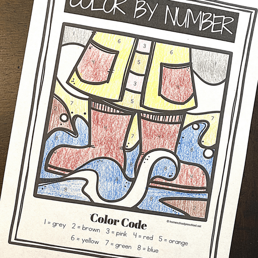 Four Seasons Color By Number Worksheets