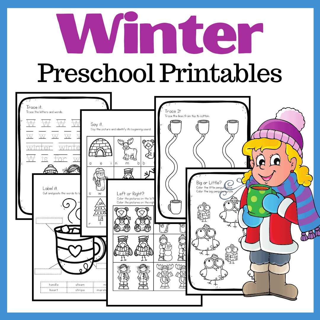 winter-worksheets-tpt Winter Cut and Paste Worksheets
