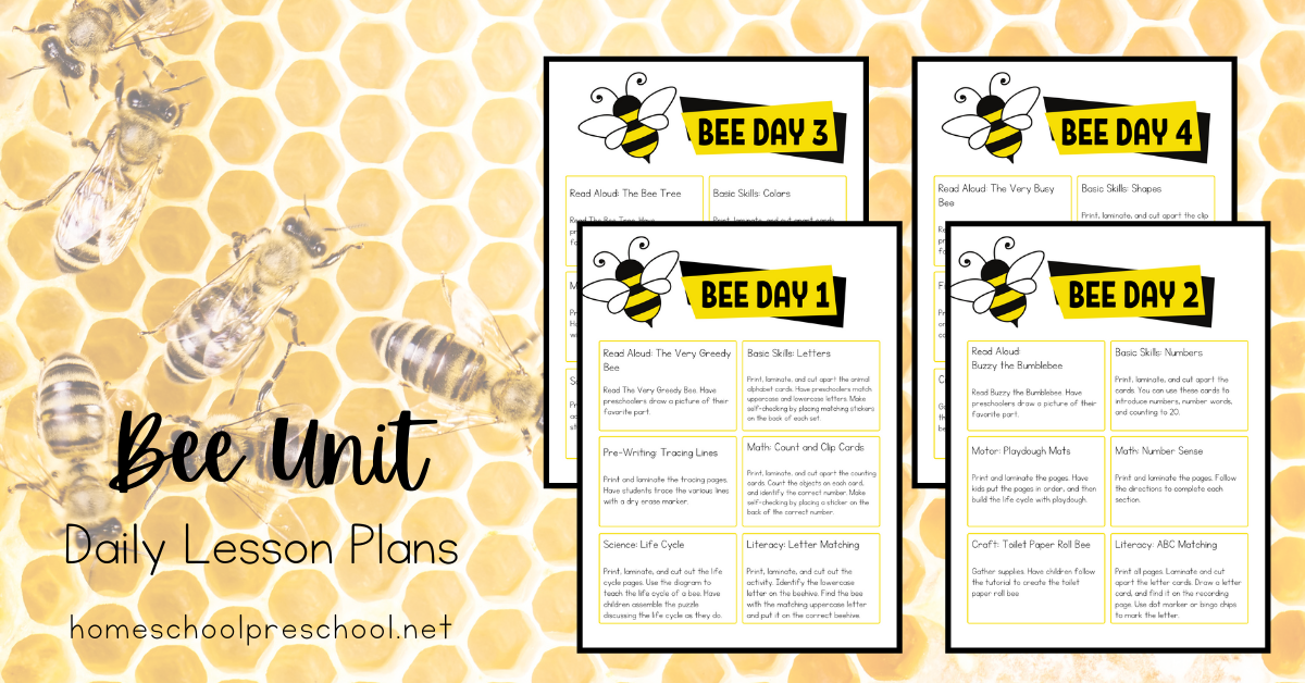 Bee Unit Study – Homeschool Preschool Shop