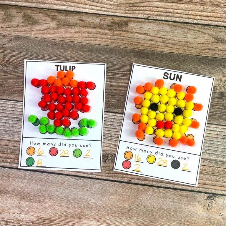 Spring Pom Pom Mats – Homeschool Preschool Shop