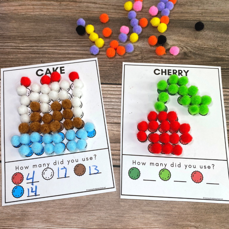Food Pom Pom Mats – Homeschool Preschool Shop