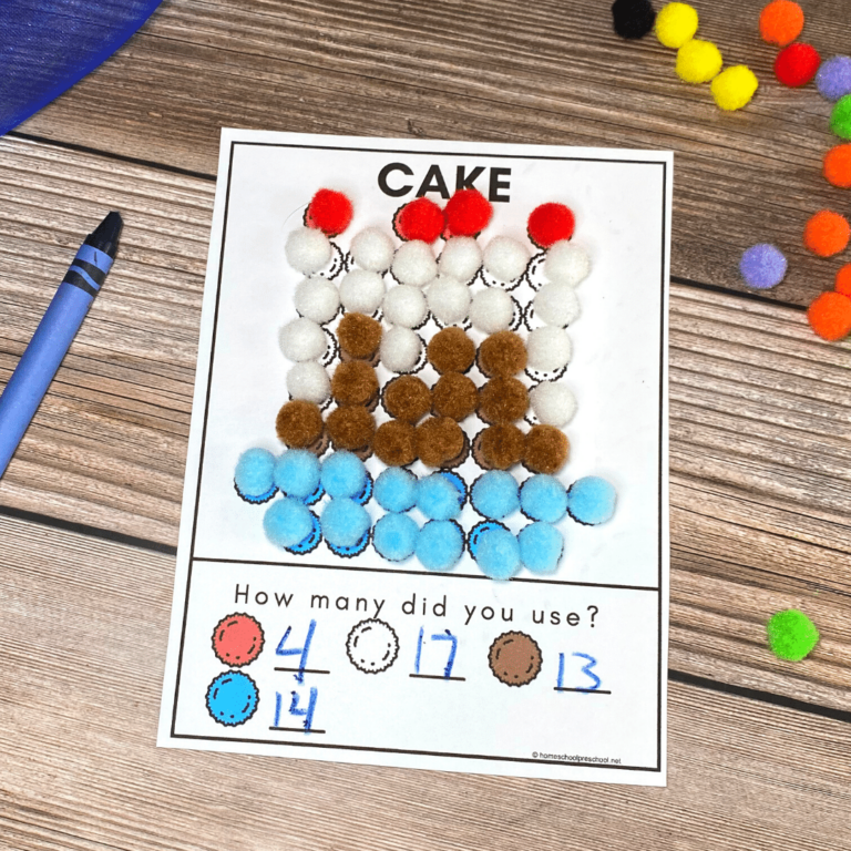 Printable Pom Pom Mats – Growing Bundle – Homeschool Preschool Shop