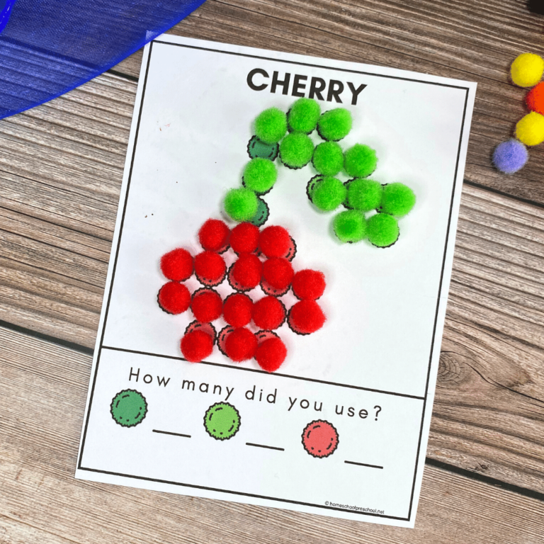Food Pom Pom Mats – Homeschool Preschool Shop