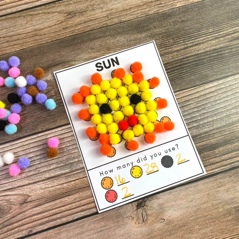 Printable Pom Pom Mats – Growing Bundle – Homeschool Preschool Shop