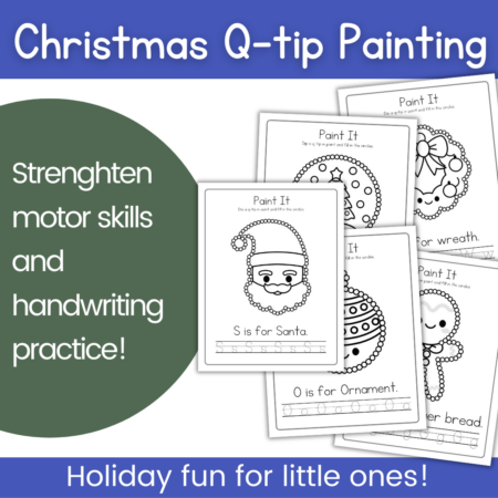 Christmas-Q-tip-Painting-450x450 Letter Q Worksheets