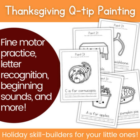 thanksgiving-q-tip-painting-450x450 Letter Q Worksheets