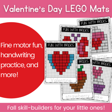 Valentine's Day Lego Mats Printable