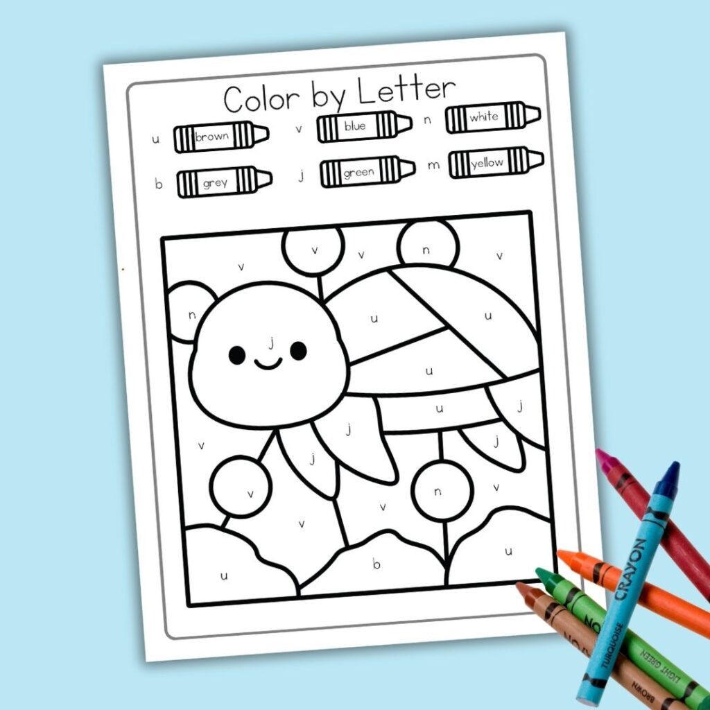Ocean Color by Letter Worksheets – Homeschool Preschool Shop