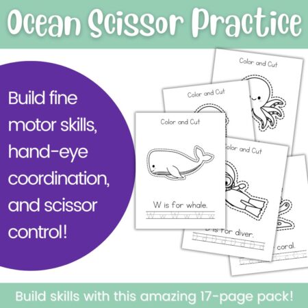 Ocean Scissor Practice Pages