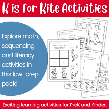 K is for Kite Preschool Activity Pack