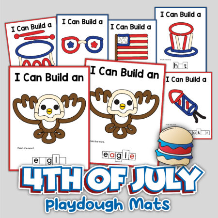 4th of July Playdough Mats