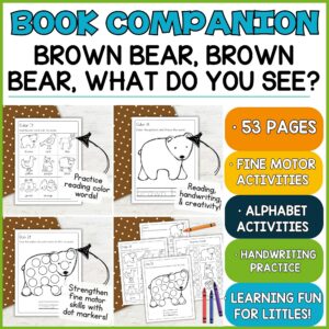 Brown Bear Brown Bear Book Companion – Homeschool Preschool Shop