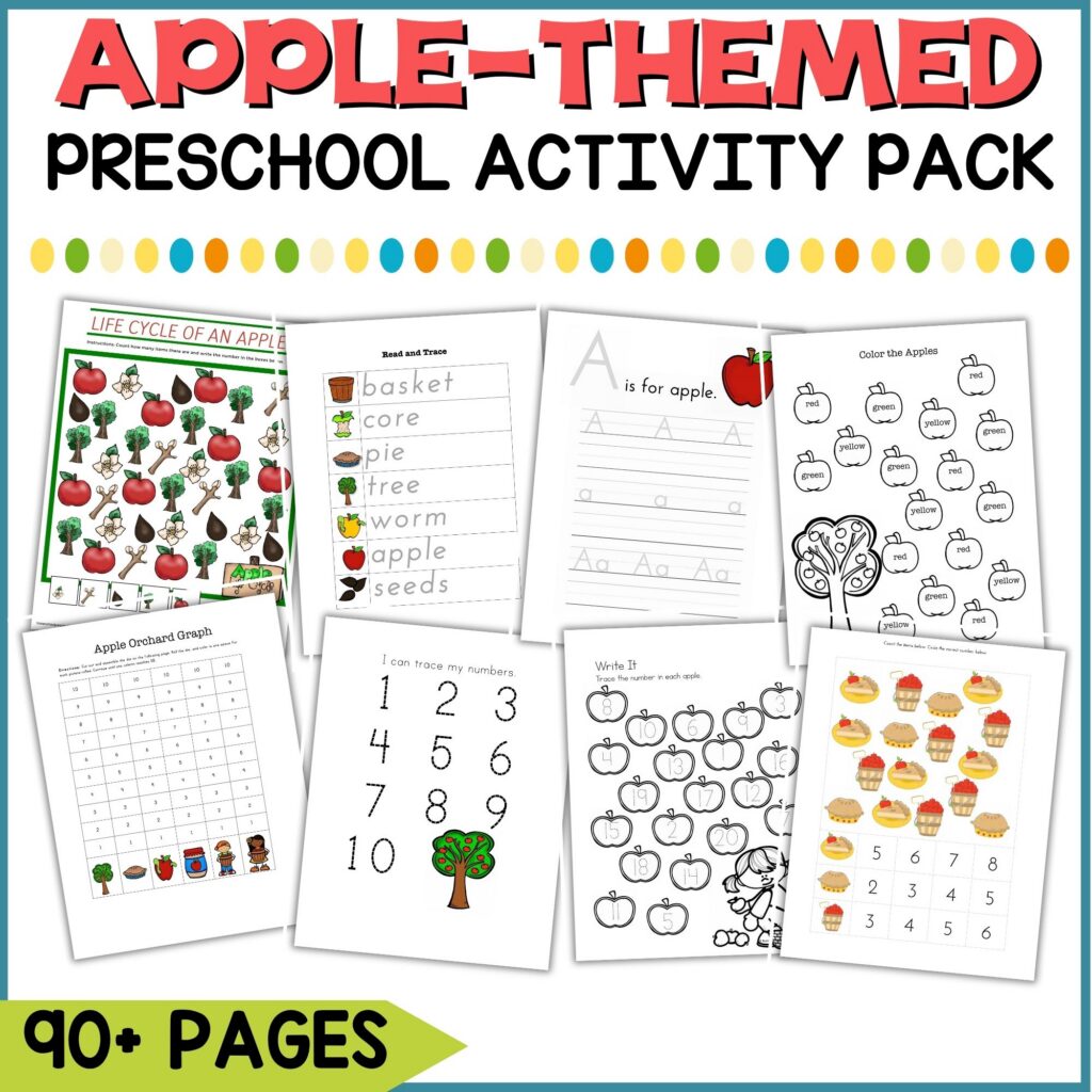 Printable Apple Activities – Homeschool Preschool Shop