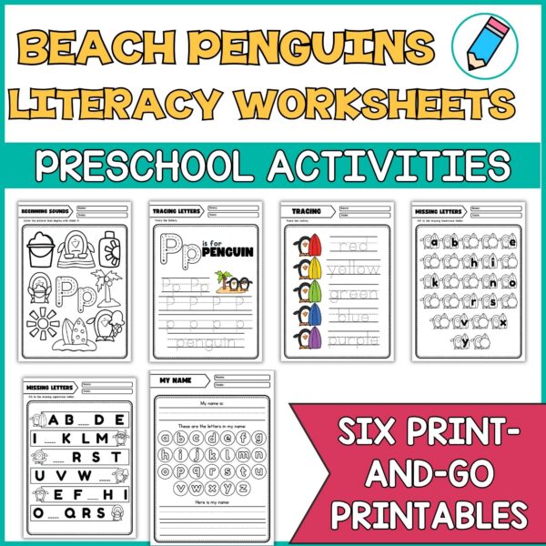 Beach Penguins Literacy Activities