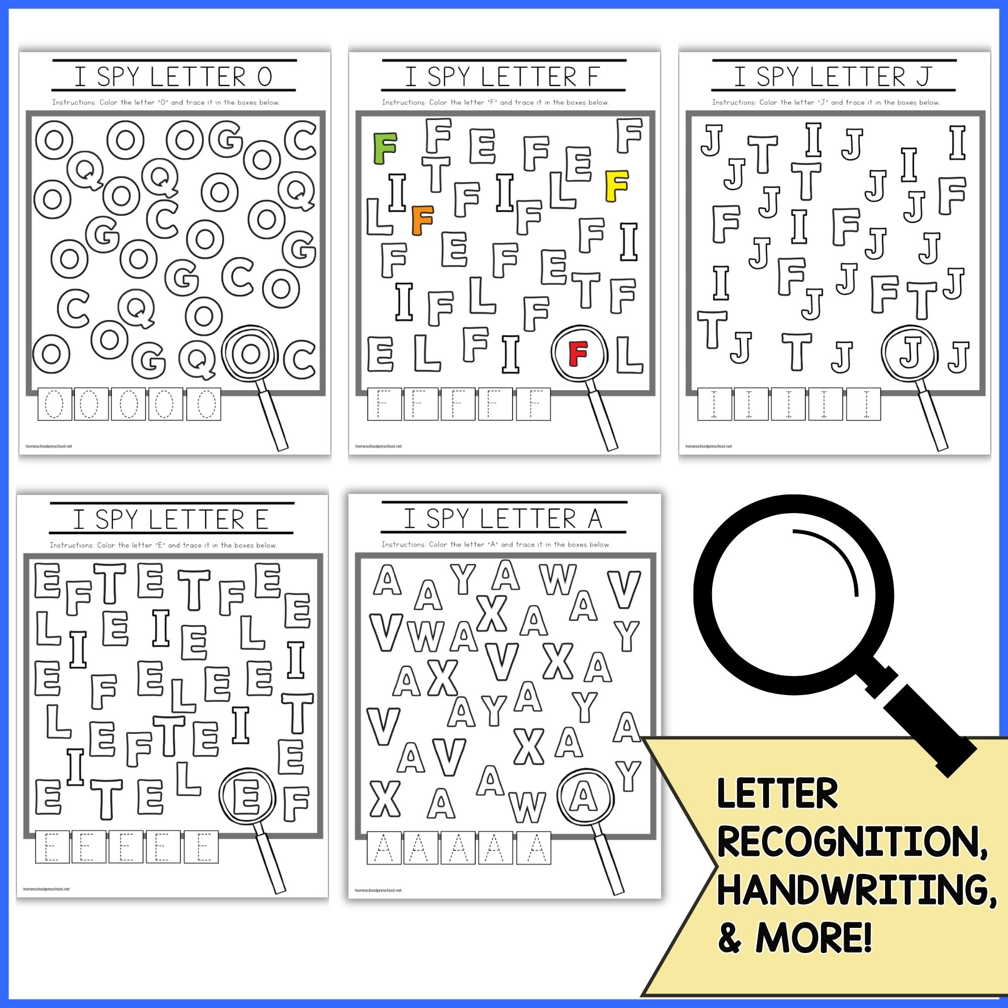 Uppercase I Spy Letter Worksheets - Image 2